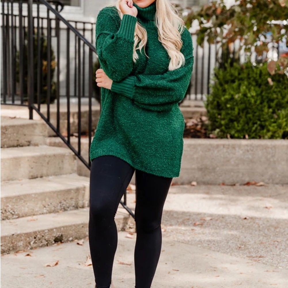 Pink Lily Emerald Green Women's Sweater